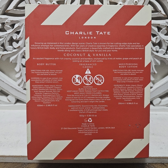 NEW Charlie Tate Coconut & Vanilla Bath Set LOTION, BODY BUTTER & CANDLE - Picture 5 of 5